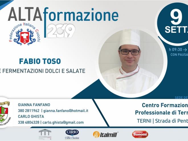 Flayer corso Alta Formazione F.I.C: Le fermentazioni dolci e salate 9 Settembre 2019 Terni