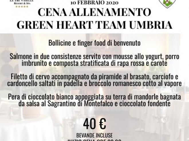 Cena allenamento 10 Febbraio 2020 Green Heart Team Umbria