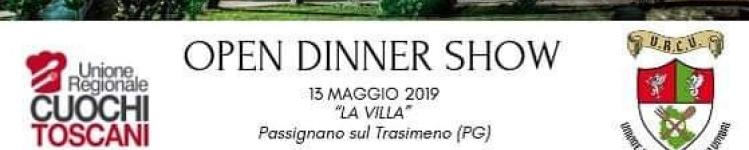 Open Dinner Show 13 Maggio 2019 La Villa Passignano Sul trasimeno Unione Regionale Cuochi Umbri Unione Regionale Cuochi Toscani